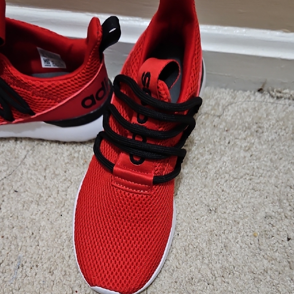 Adidas Kids Red and Black Sneakers